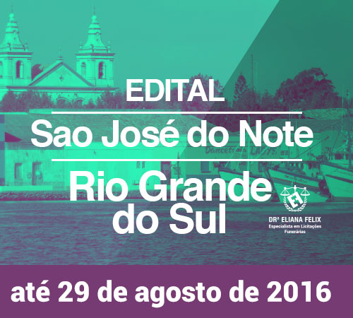 Licitação para a prestação de serviços funerários – São José do Norte